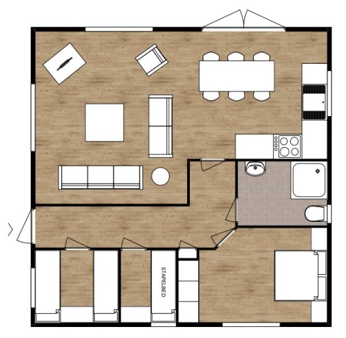 6 persoon bungalette