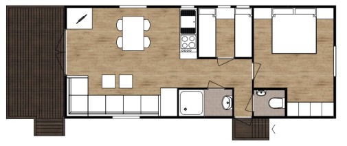 4 persoon stacaravan met terras