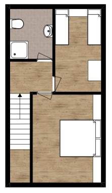 6 persoon bungalow - verdieping